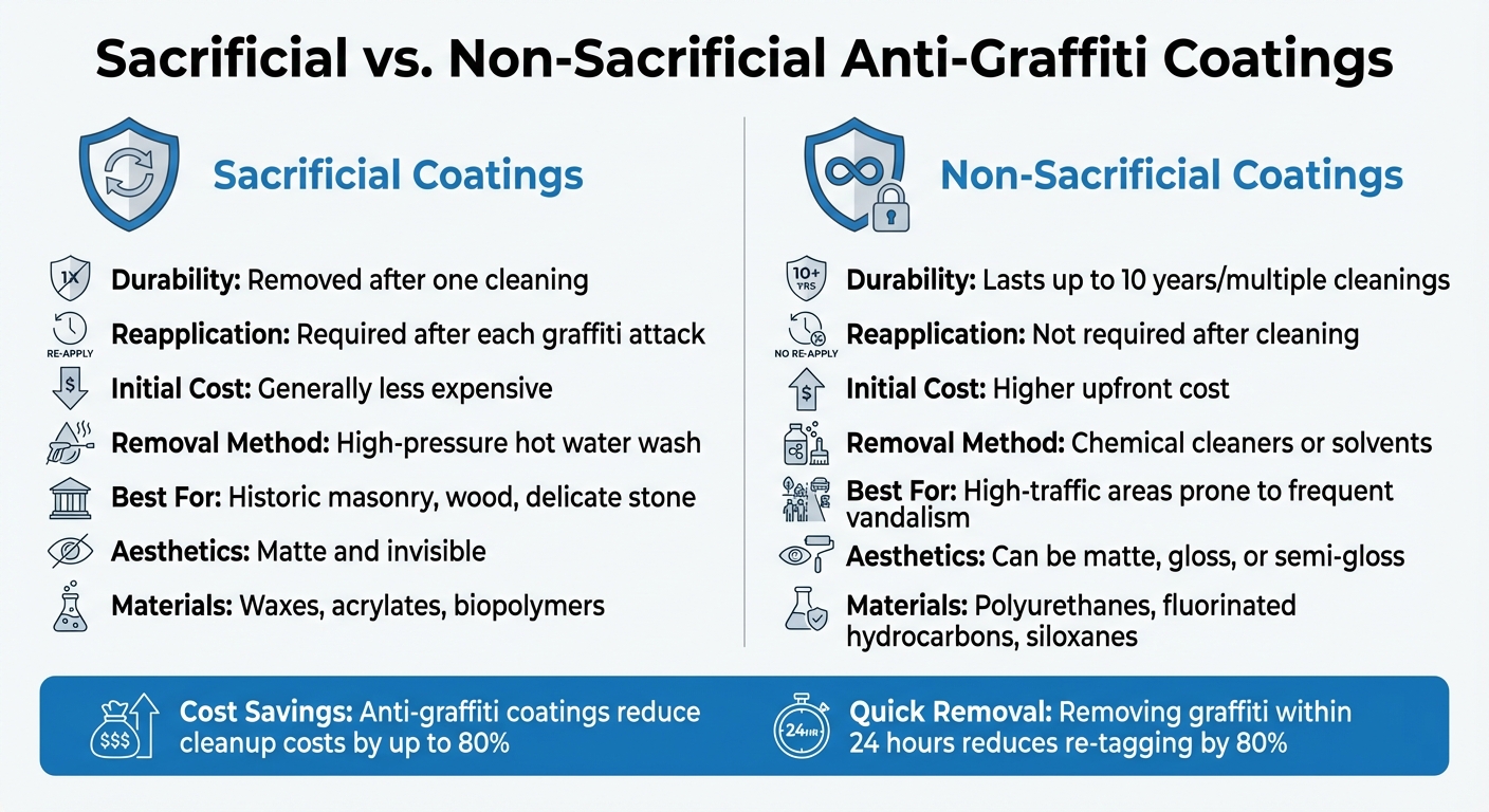 Sacrificial vs Non-Sacrificial Anti-Graffiti Coatings Comparison