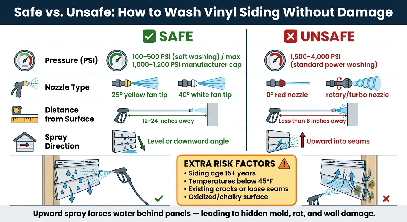 Power Washing vs. Soft Washing Vinyl Siding: Safe Settings Guide