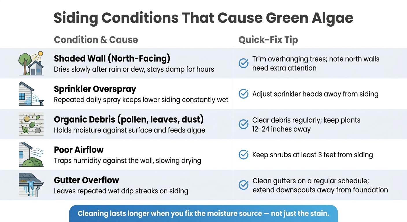 Siding Conditions That Cause Green Algae (And How to Fix Them)