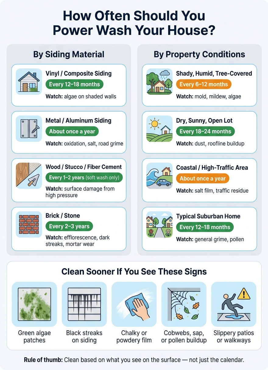 How Often Should You Power Wash Your House? A Quick Reference Guide