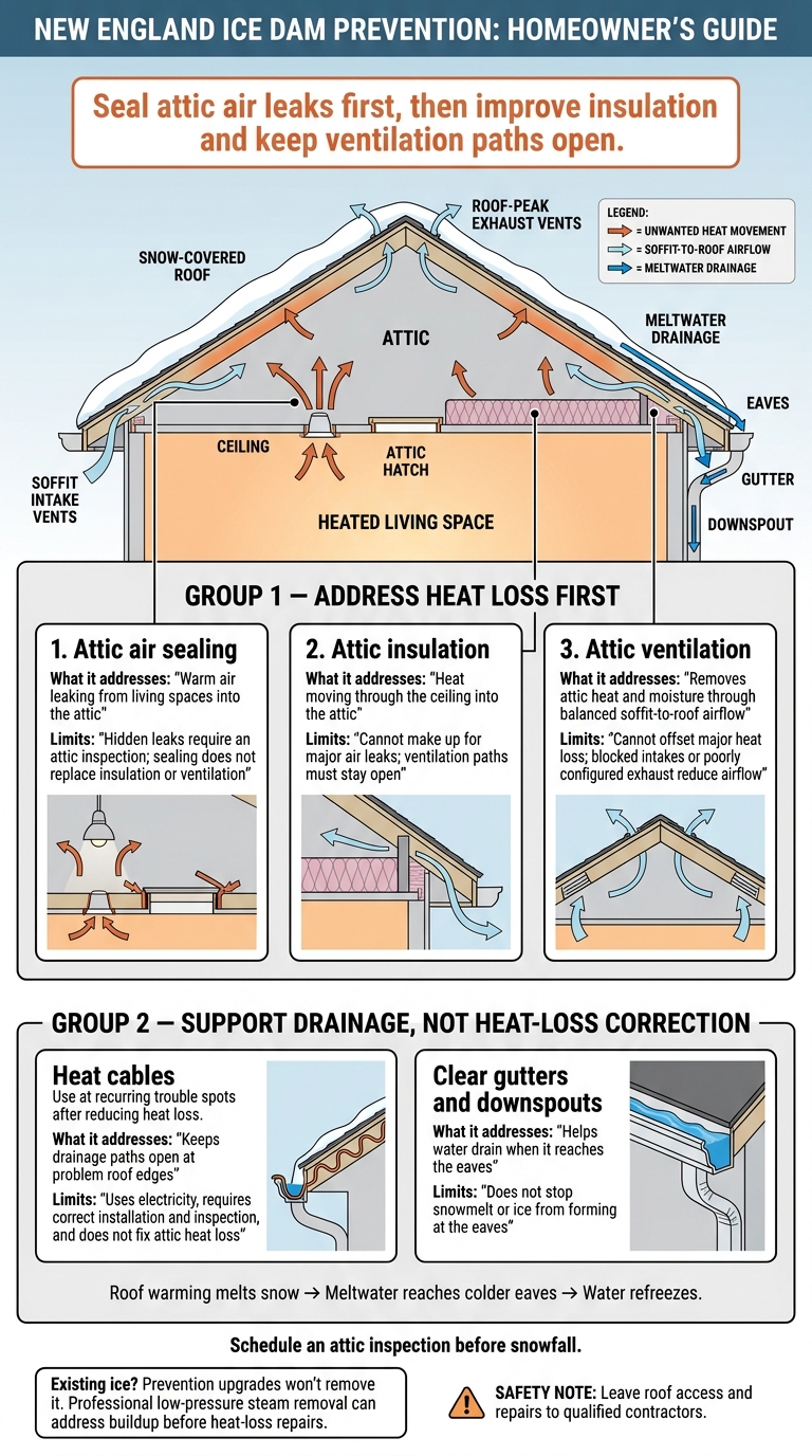 Ice Dam Prevention: Fix Heat Loss First
