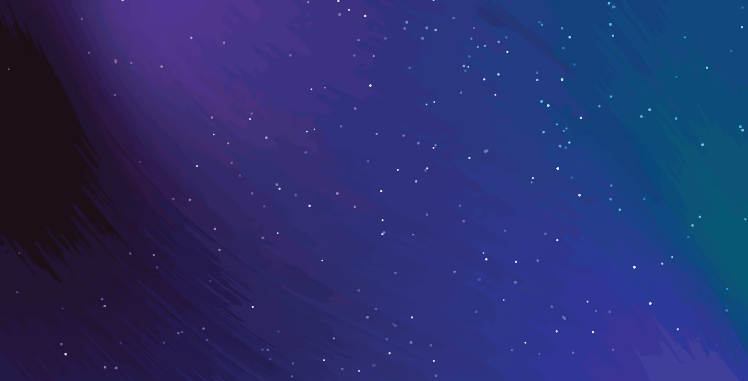 Abstract starry night sky with purple and blue gradient and scattered small white stars.