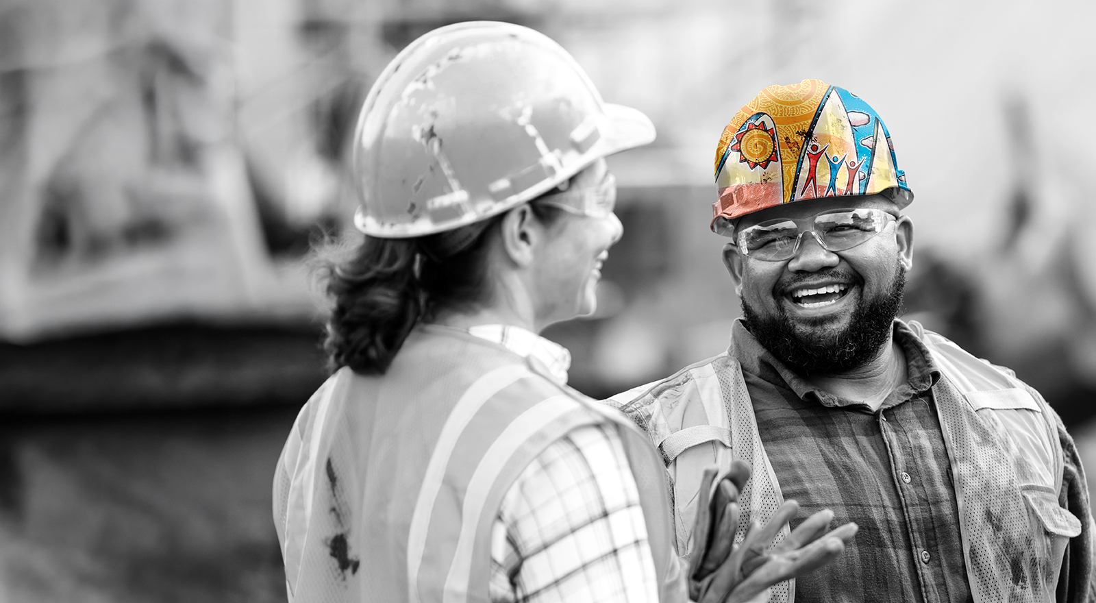 Two contractors talking