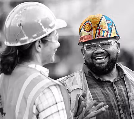 Two contractors talking