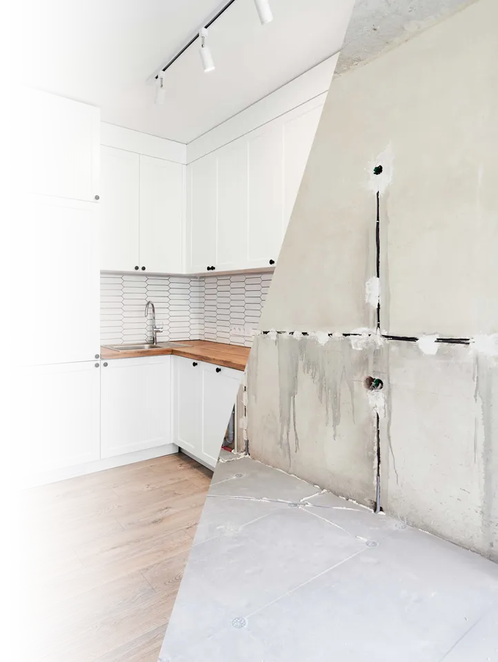 Before and after kitchen remodel