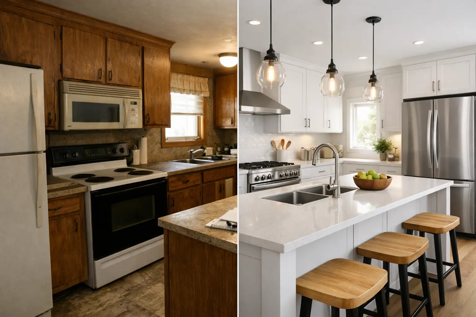 Before and After Kitchen Remodel Results