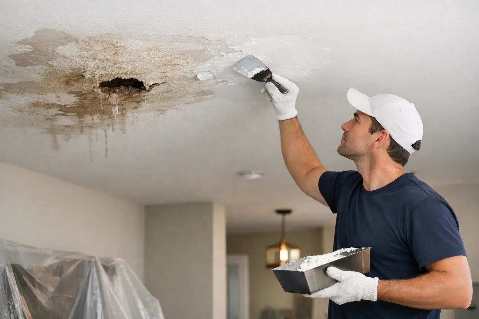 Ceiling Water Damage Repair Done Right