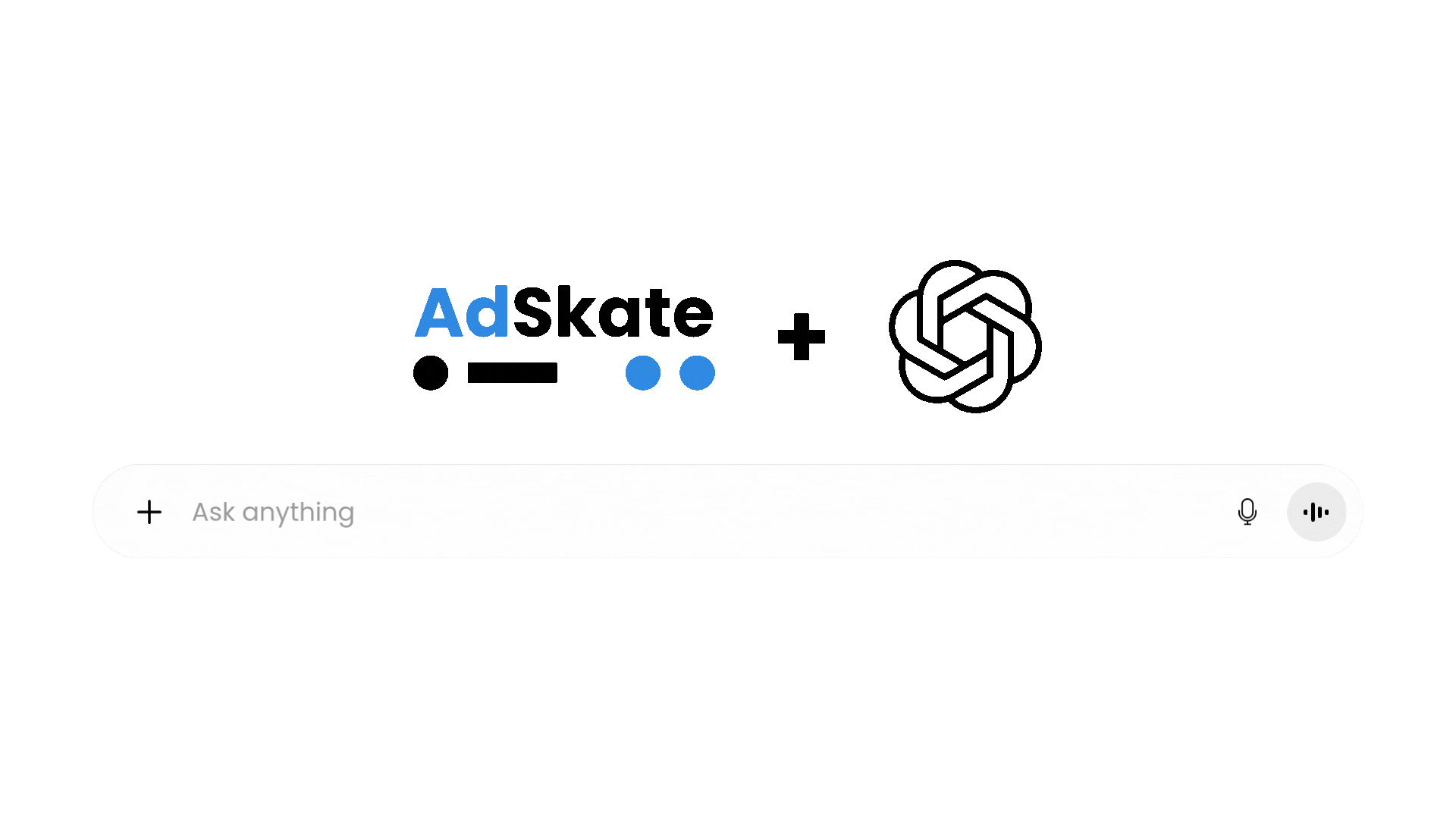 GIF of AdSkate’s MCP integration connecting with ChatGPT, showing how users can instantly access creative insights inside their AI conversation tool.