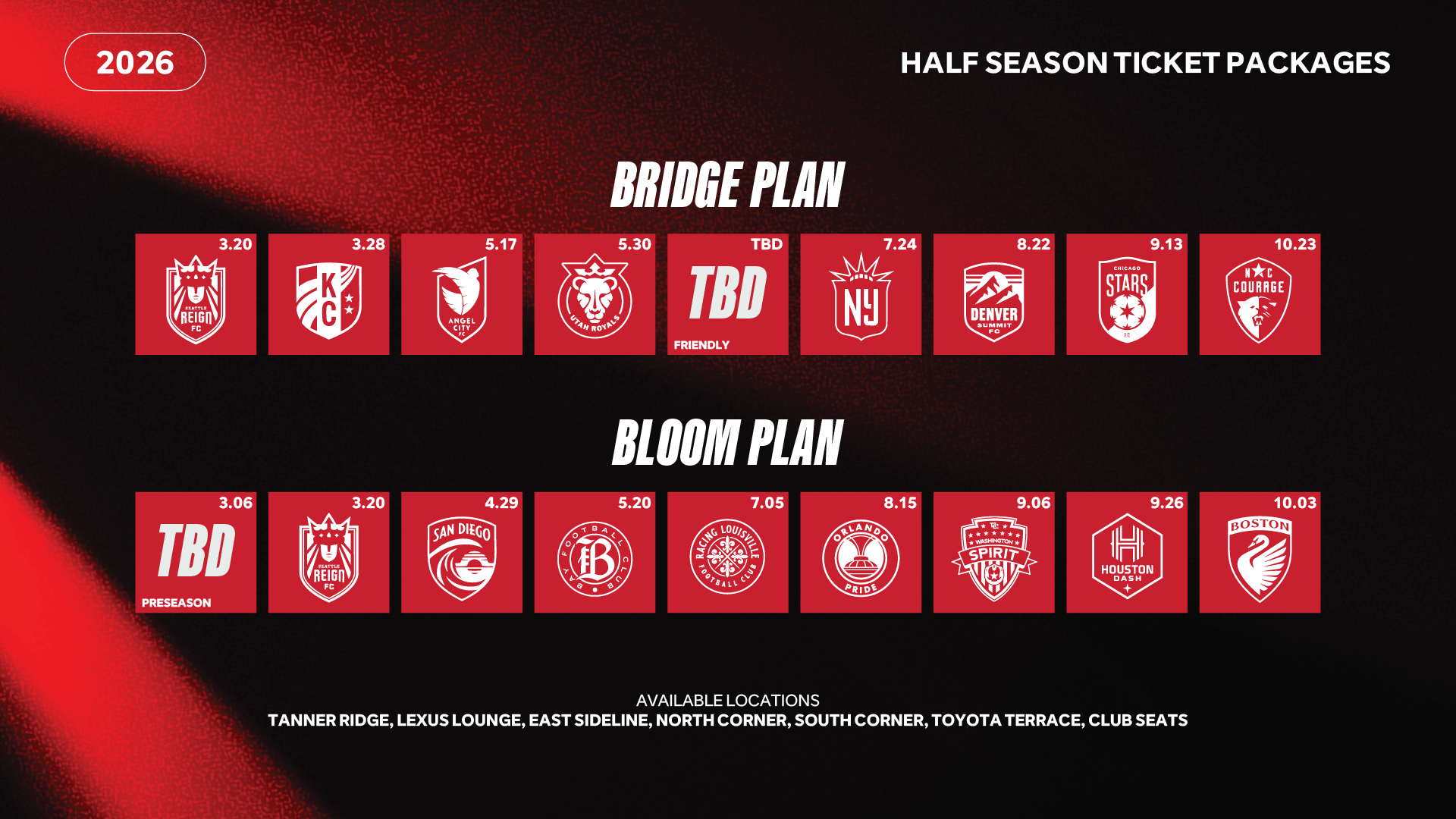 Thorns Premium Seating Info