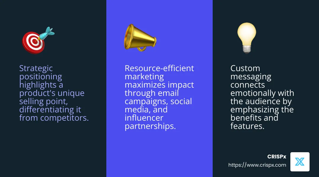 Strategic Positioning, Custom Messaging, and Resource-Efficient Marketing - high tech product launch infographic 3_facts_emoji_blue Strategic Positioning, Custom Messaging, and Resource-Efficient Marketing - high tech product launch infographic 3_facts_emoji_blue