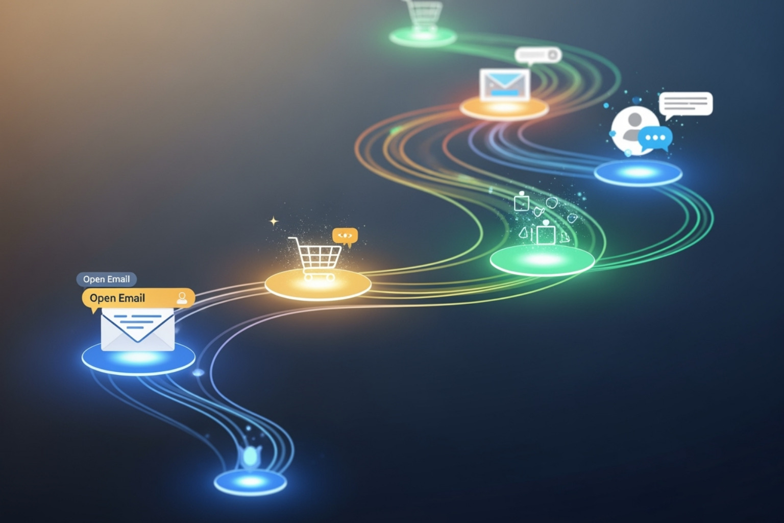 personalized customer journey map showing different touchpoints and custom content - data-driven marketing strategies