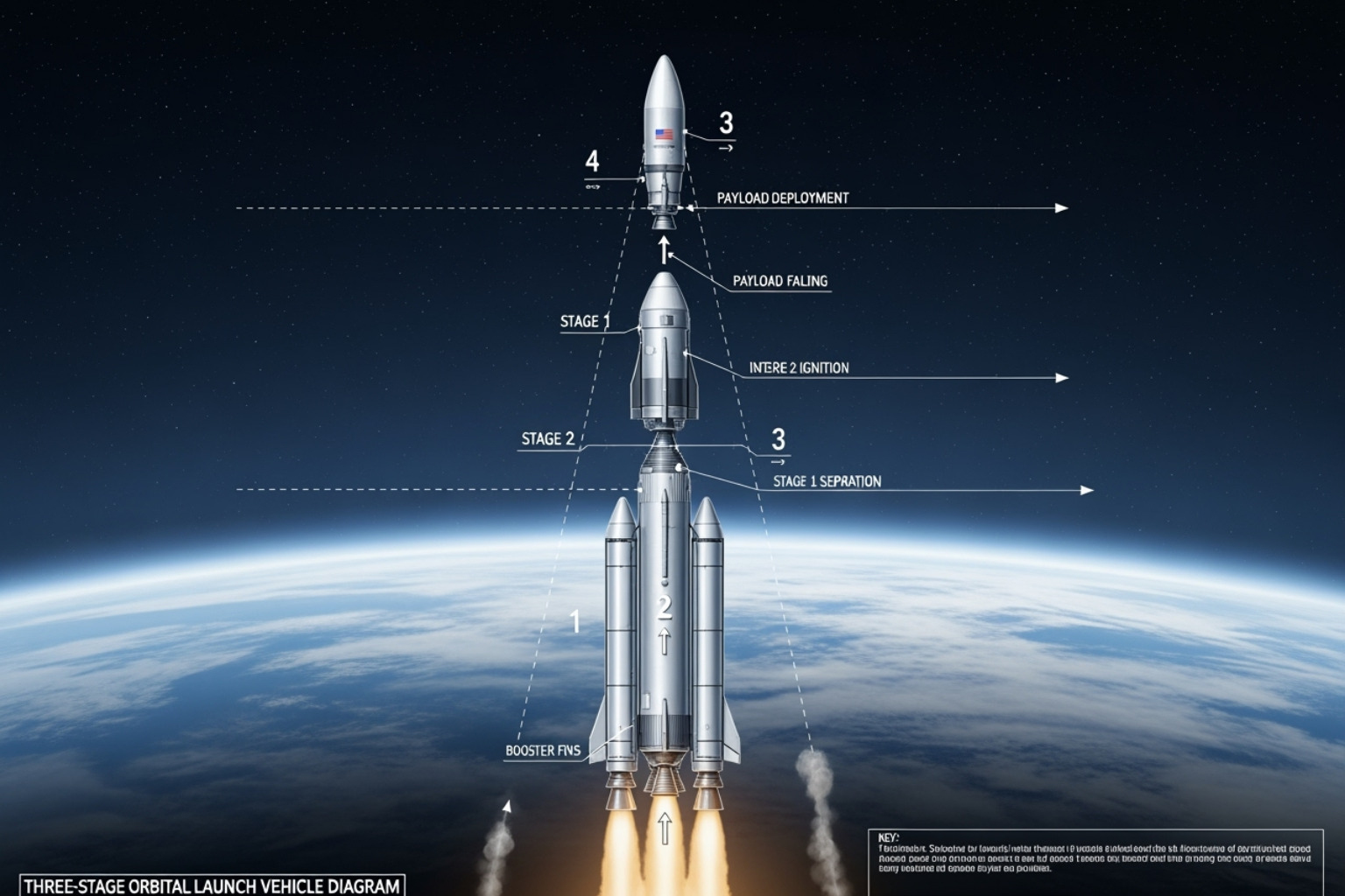 of a three-stage rocket diagram - product launch marketing plan