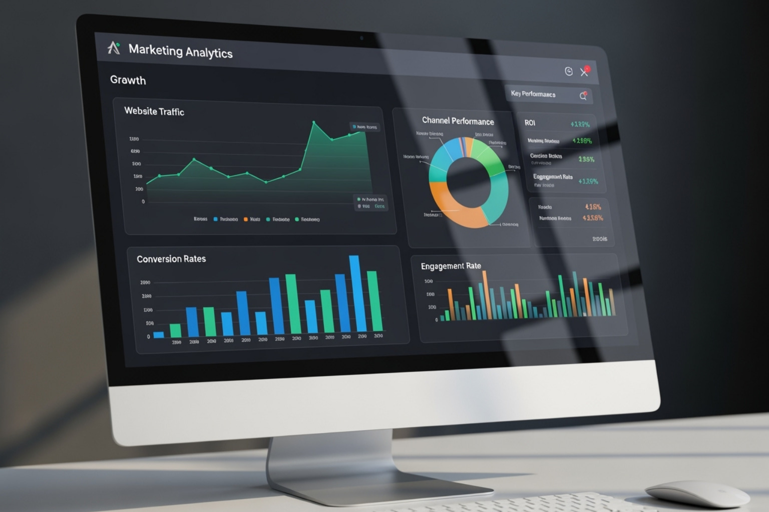 Marketing analytics dashboard showing growth metrics - marketing strategies for tech