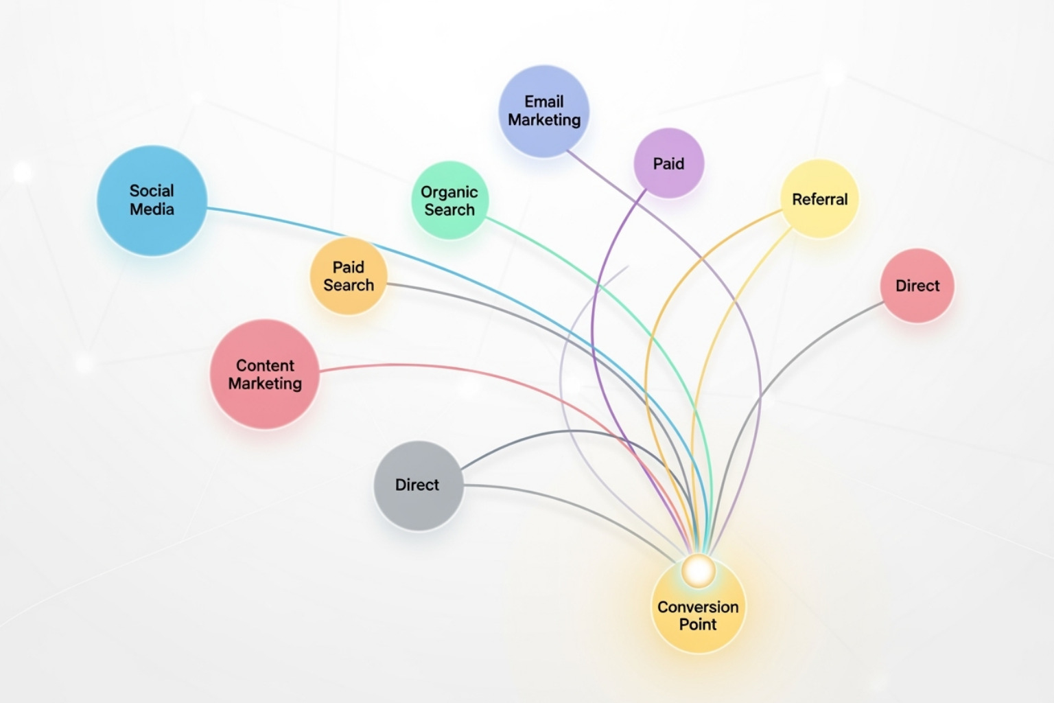 multi-touch attribution model visualization - tracking mobile marketing performance