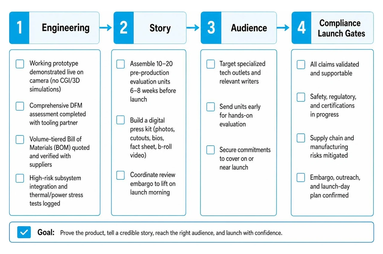 Engineering, Story, Audience, and Compliance Launch Gates Checklist Engineering, Story, Audience, and Compliance Launch Gates Checklist