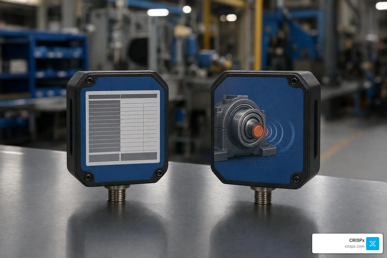 Before and after copy comparison for an industrial robotics sensor