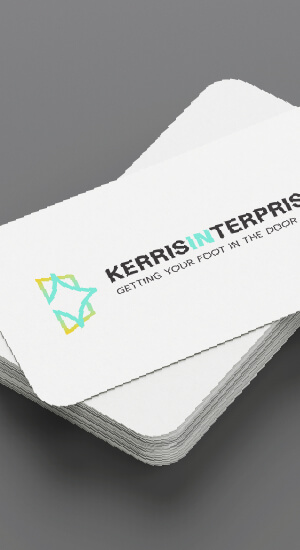 KerrisINterprises business card mock up designs