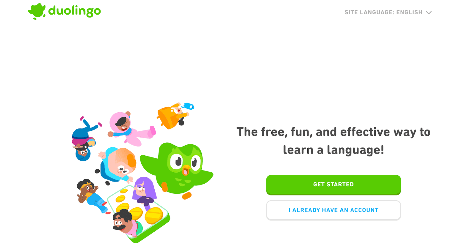 Duolingo homepage