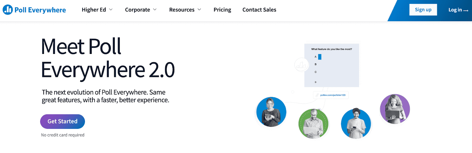 Poll Everywhere homepage