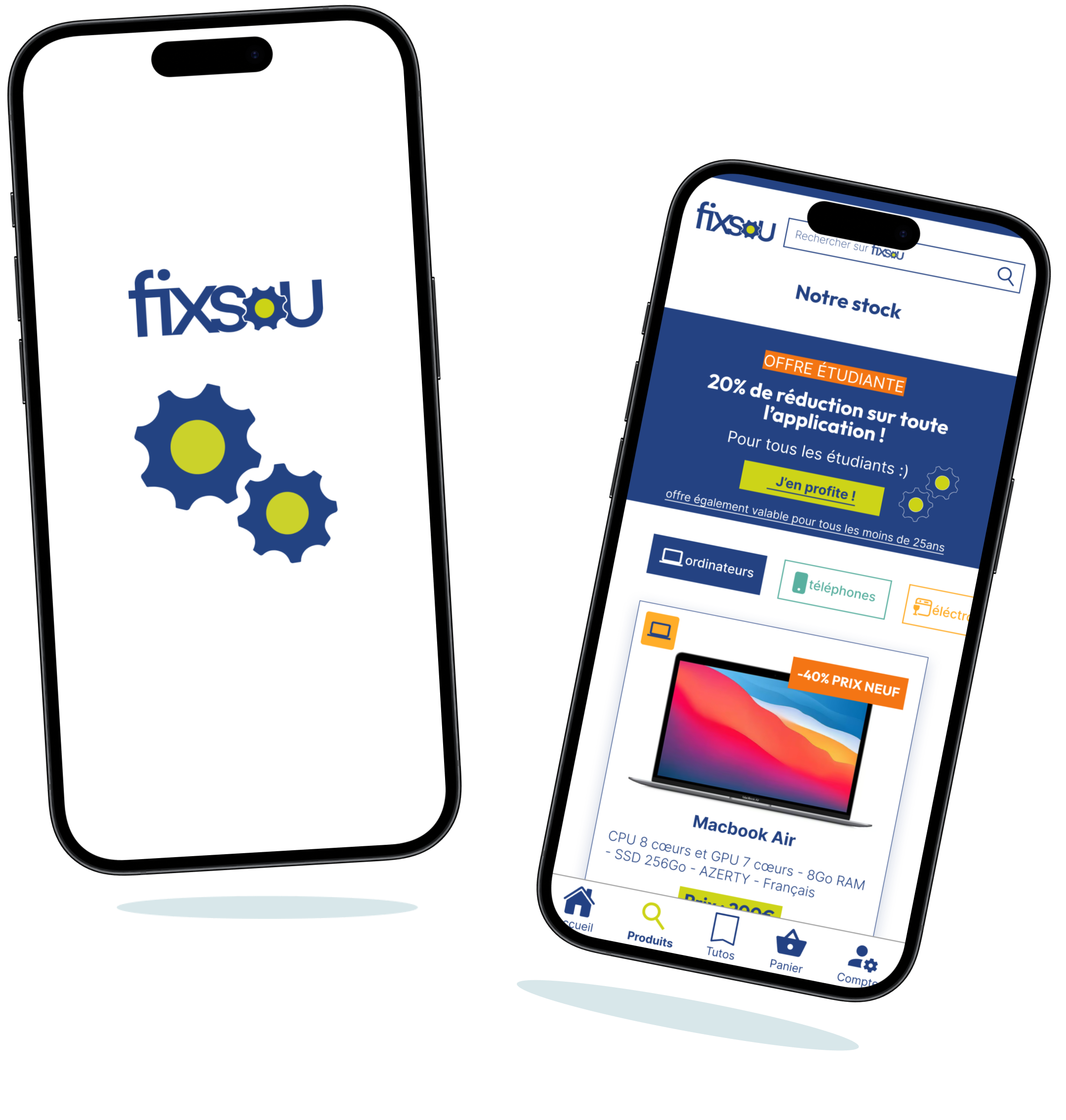 application sur telephone