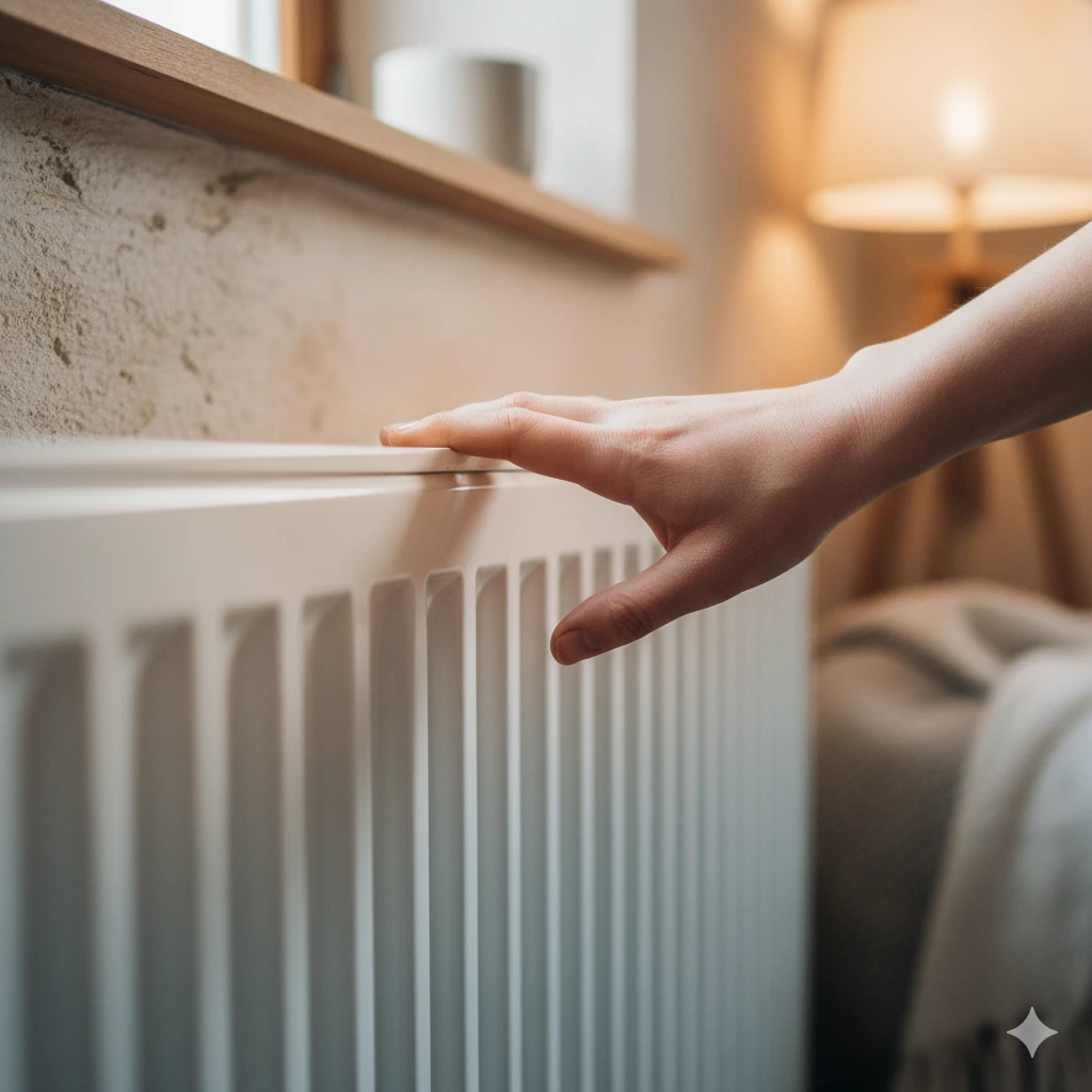 Radiateur chaud en haut froid en bas — air coincé bloquant la circulation de l'eau chaude