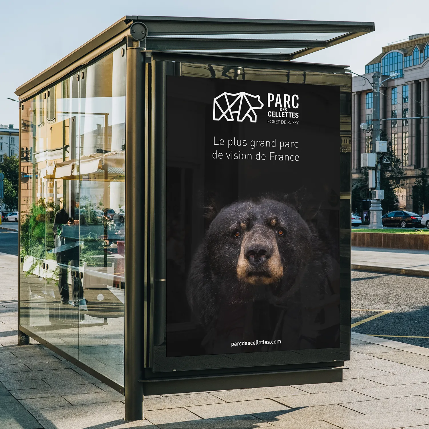 Mockup ours, identité visuelle du Parc des Cellettes