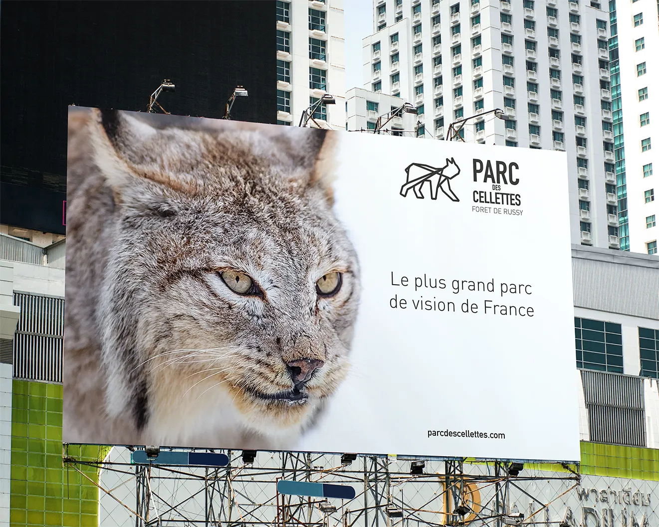 Mockup lynx, identité visuelle du Parc des Cellettes