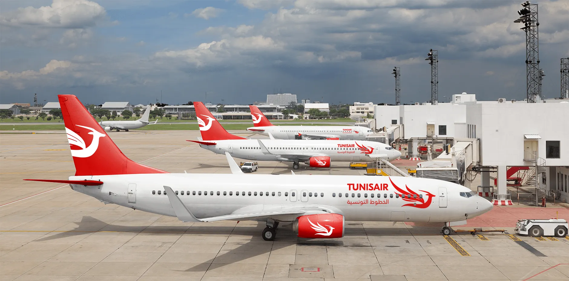 Mockup d’avion Tunisair avec la nouvelle livrée