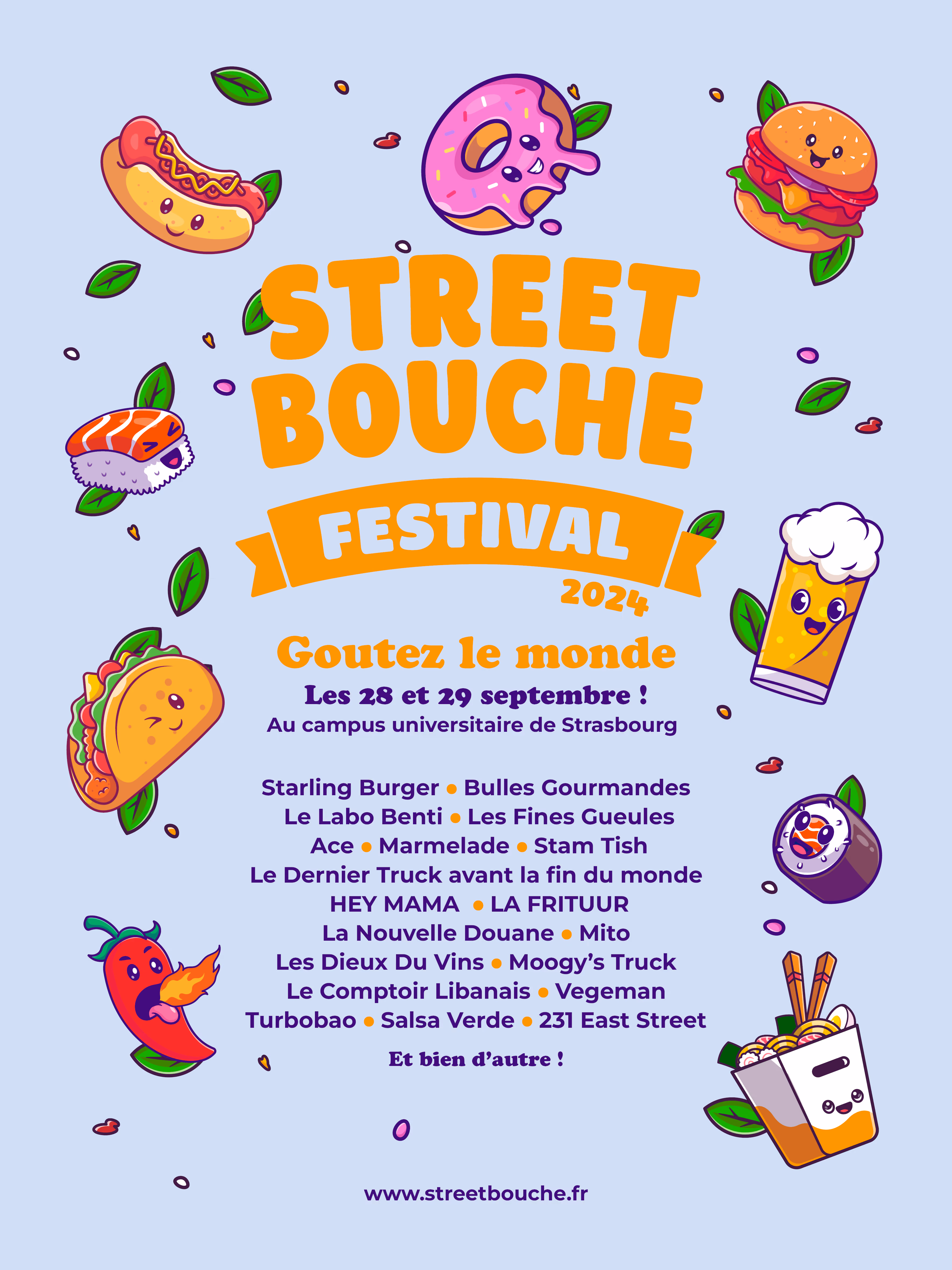 Affiche du Street Bouche Festival 2024, Goûtez le monde