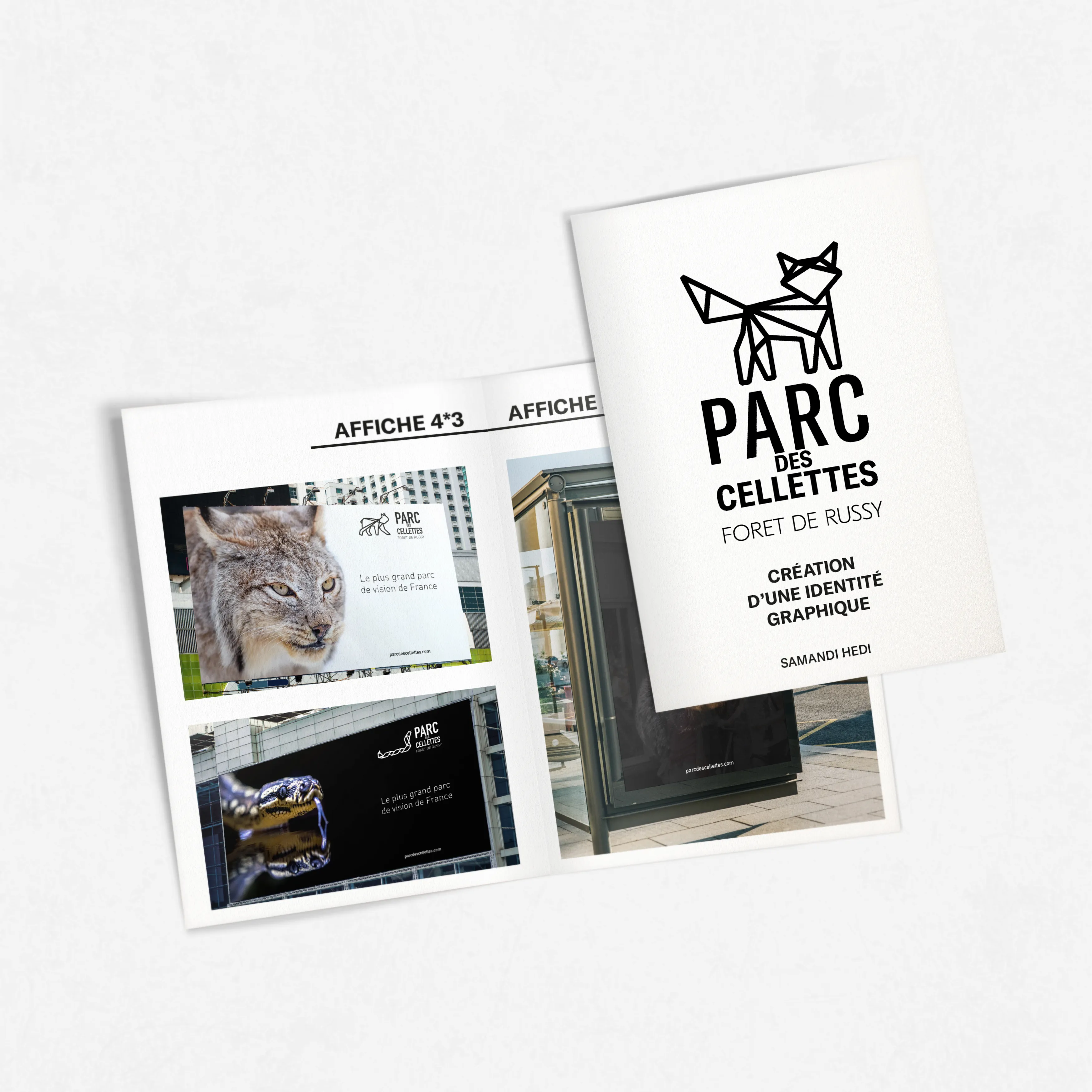 Mockup de flyer et brochure, exemple de design graphique print