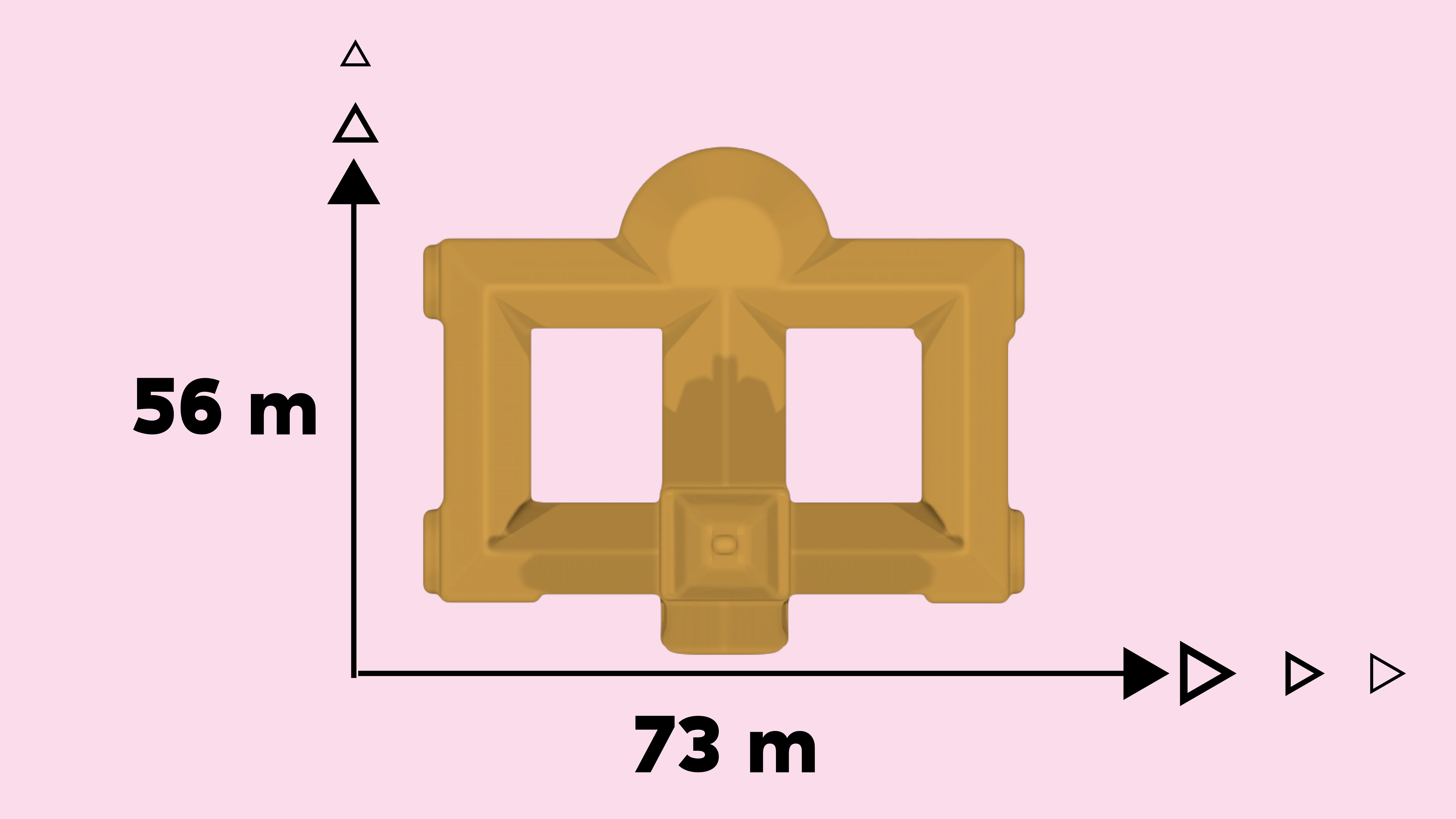 Image fixe de l’animation du Palais du Rhin : la taille du bâtiment