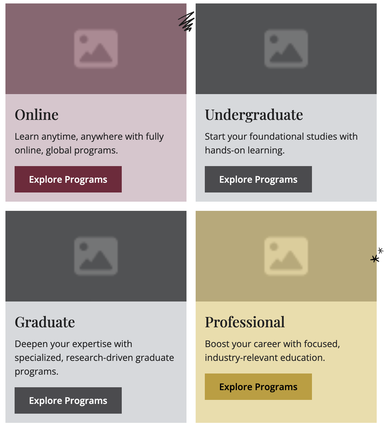 Alternating color cards