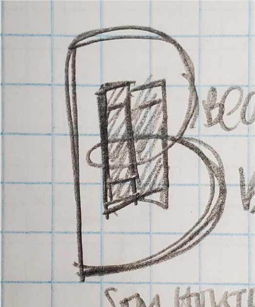 Process starts with sketching ideas.