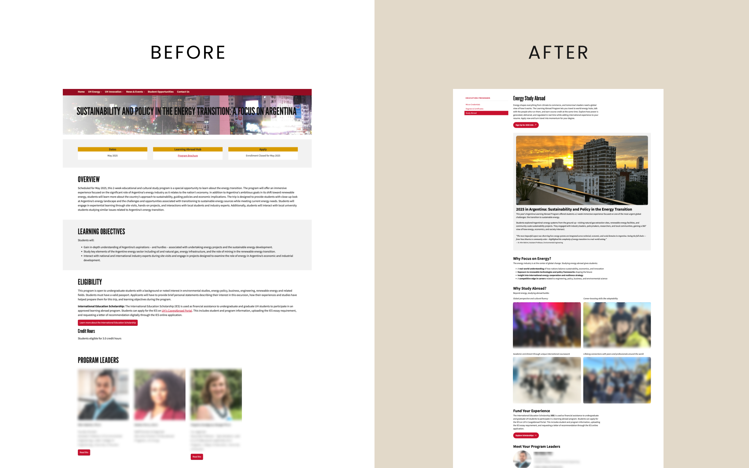 Streamlined mobile nav