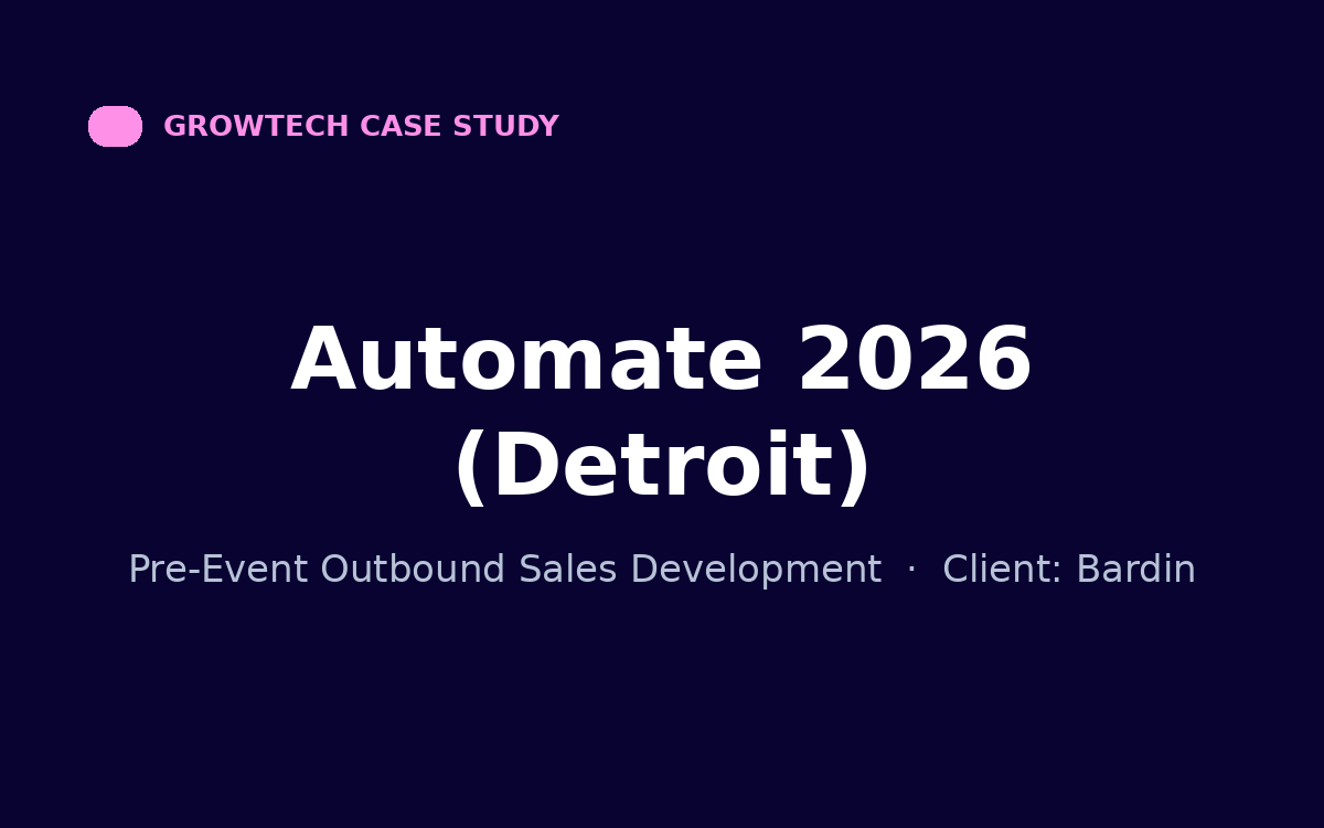 Automate 2026 (Detroit) - GrowTech case study cover