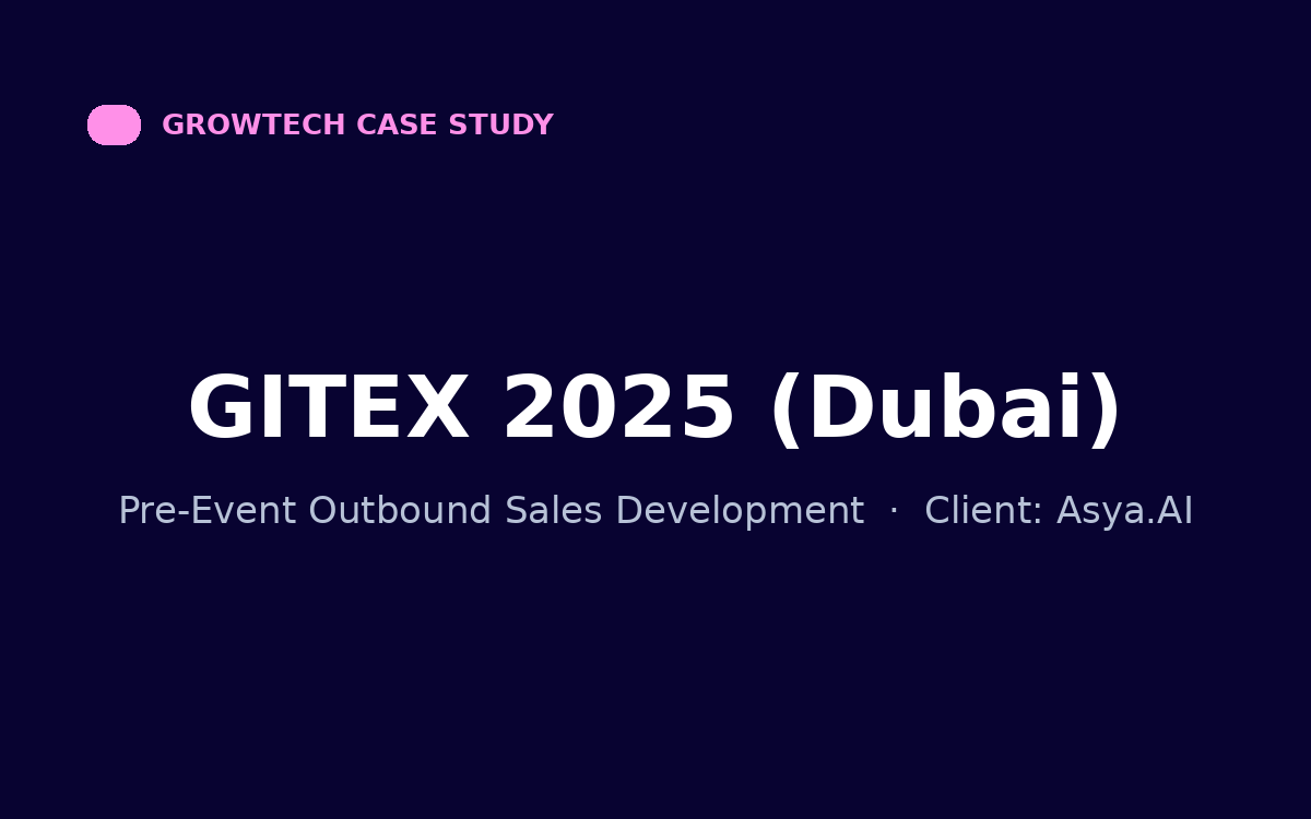 GITEX 2025 (Dubai) - GrowTech case study cover