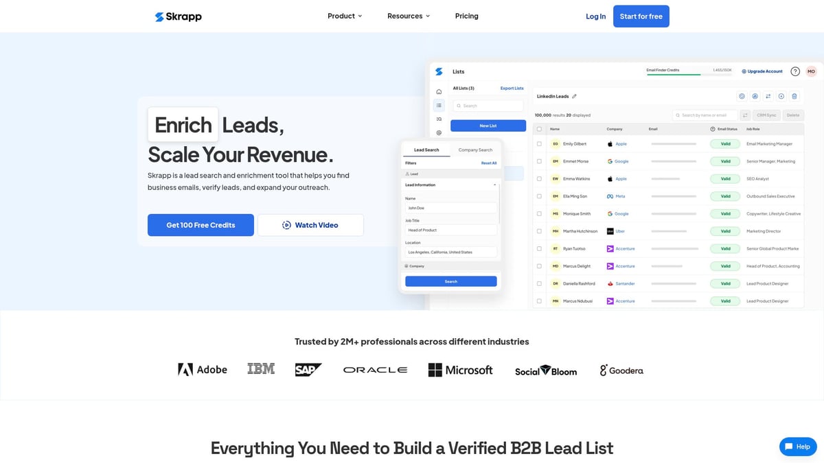 Top 10 LinkedIn Scraper Tools to Try in 2026 - Skrapp