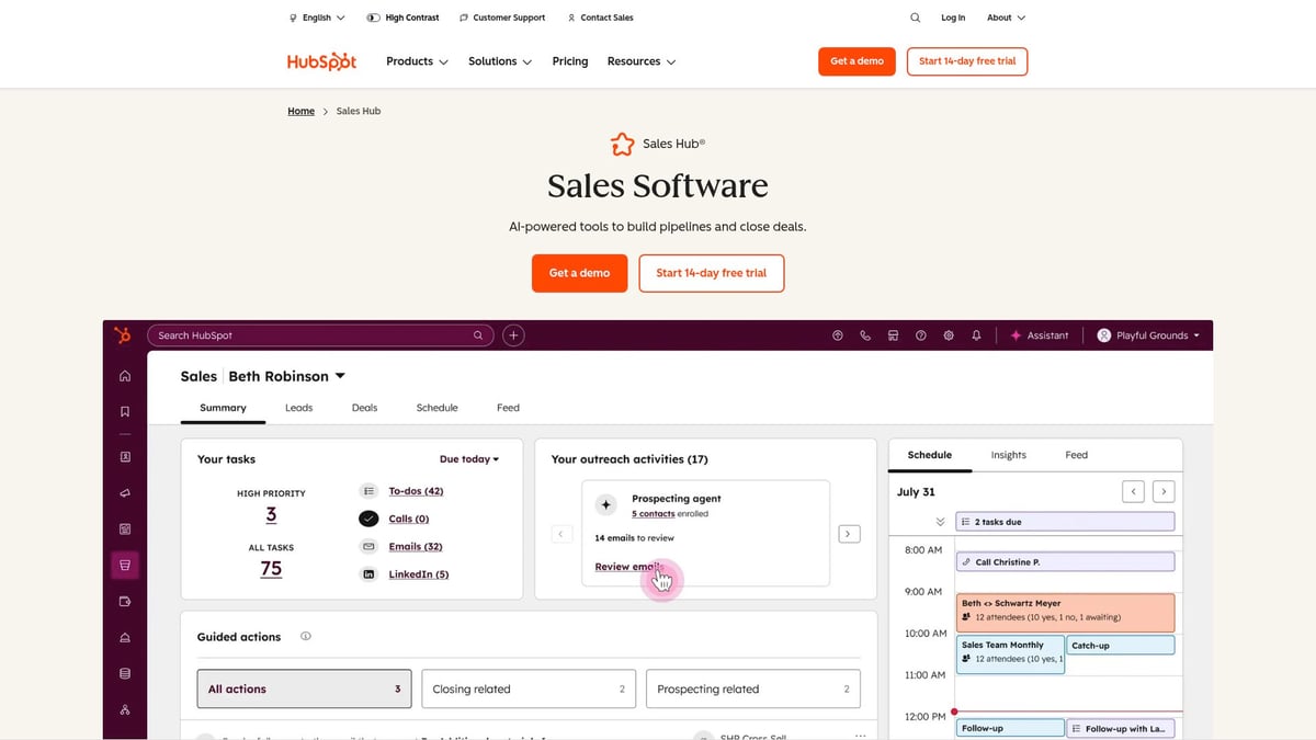 Top 7 Sales Engagement Platform Picks for 2026 - HubSpot Sales Hub