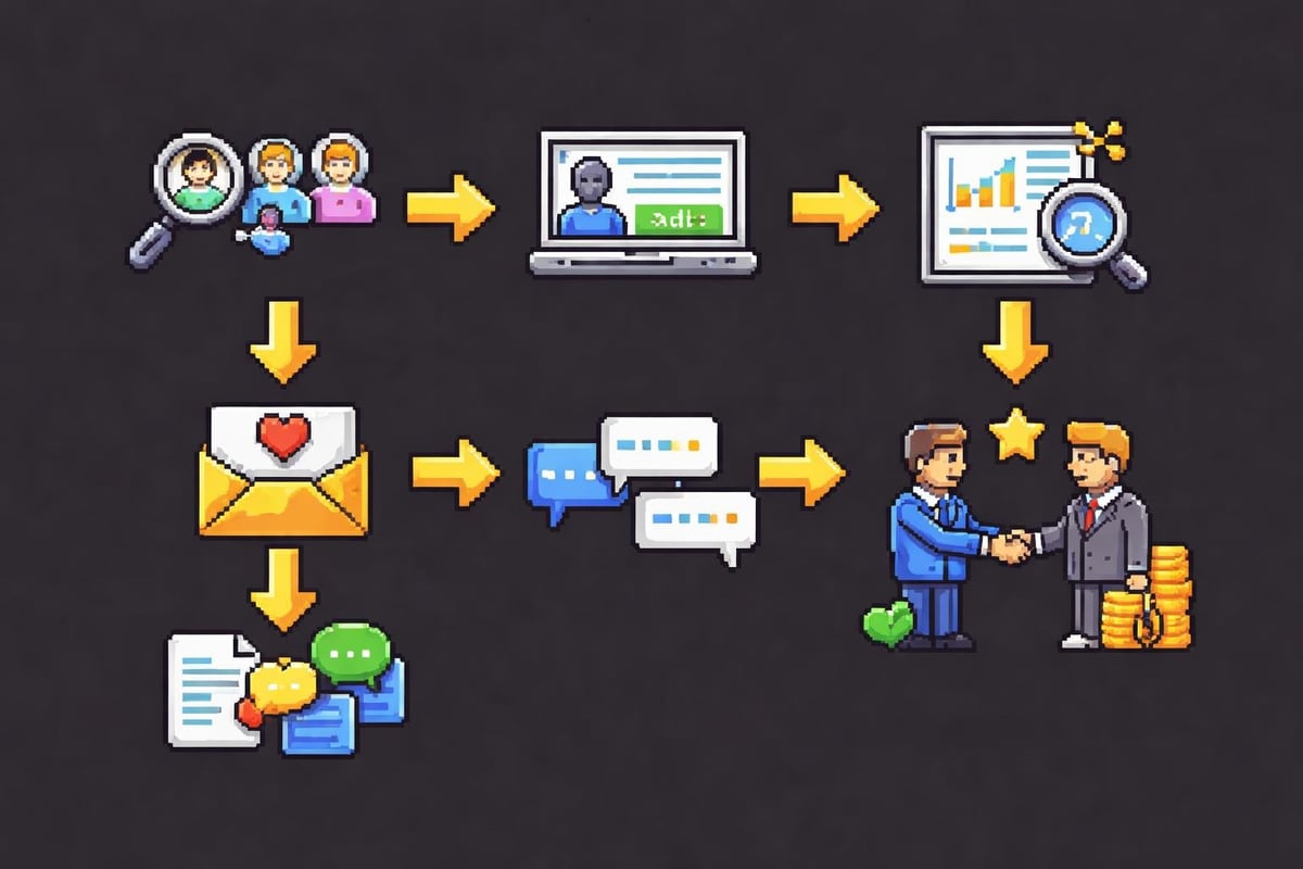 LinkedIn automation workflow stages