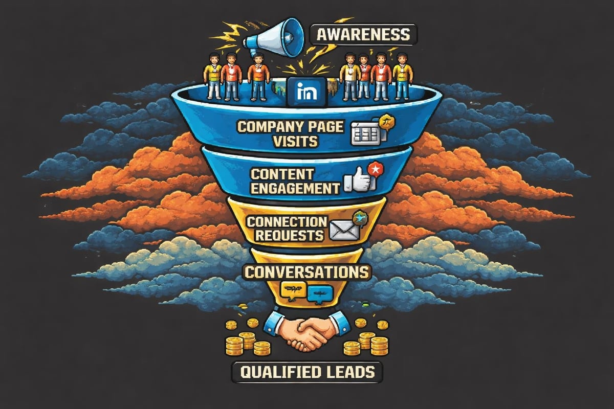 LinkedIn business marketing funnel