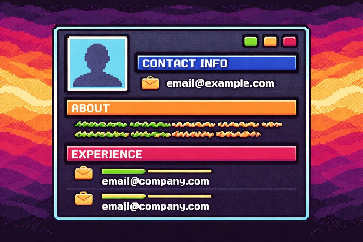 LinkedIn profile sections for email discovery
