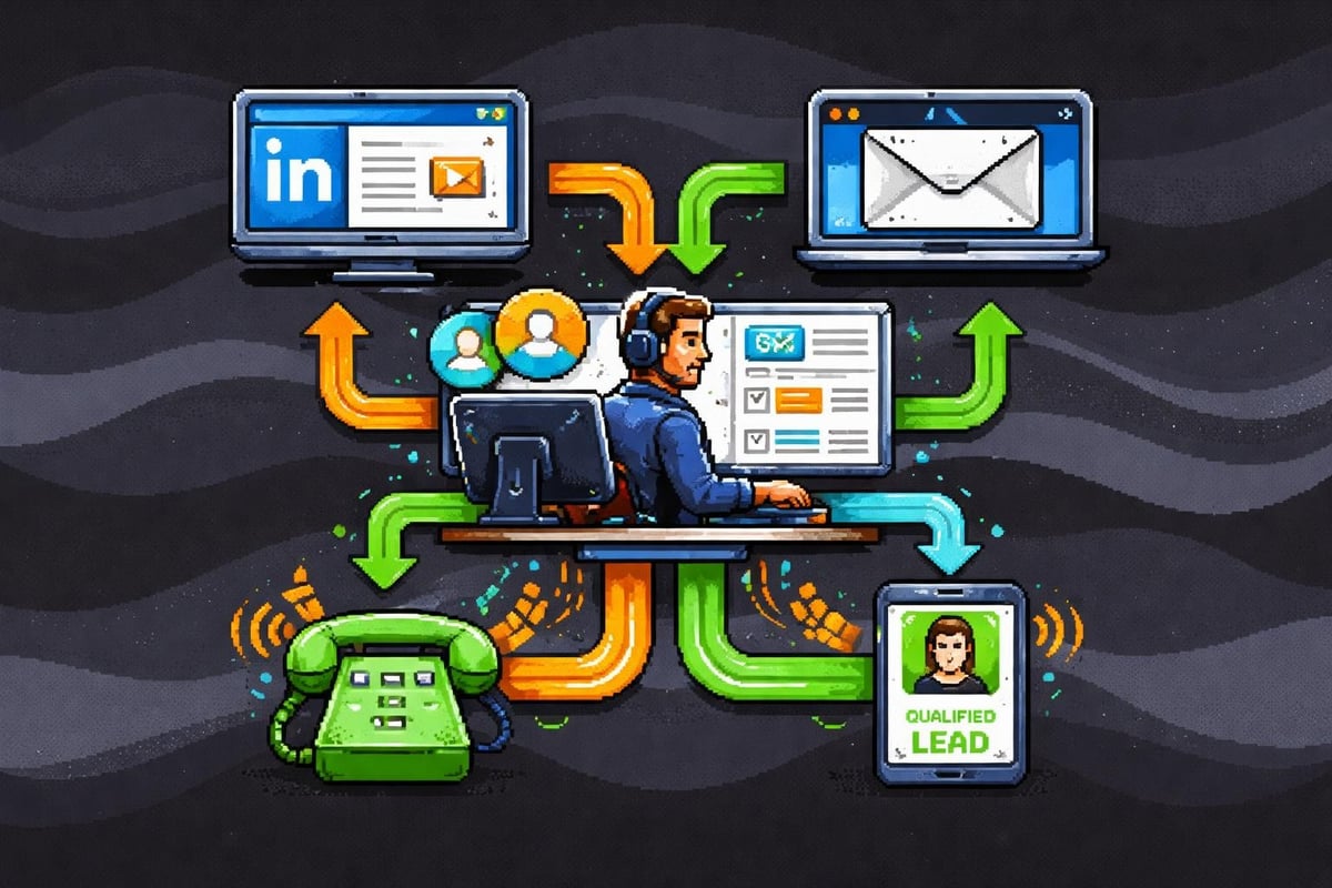 Multi-channel lead generation workflow