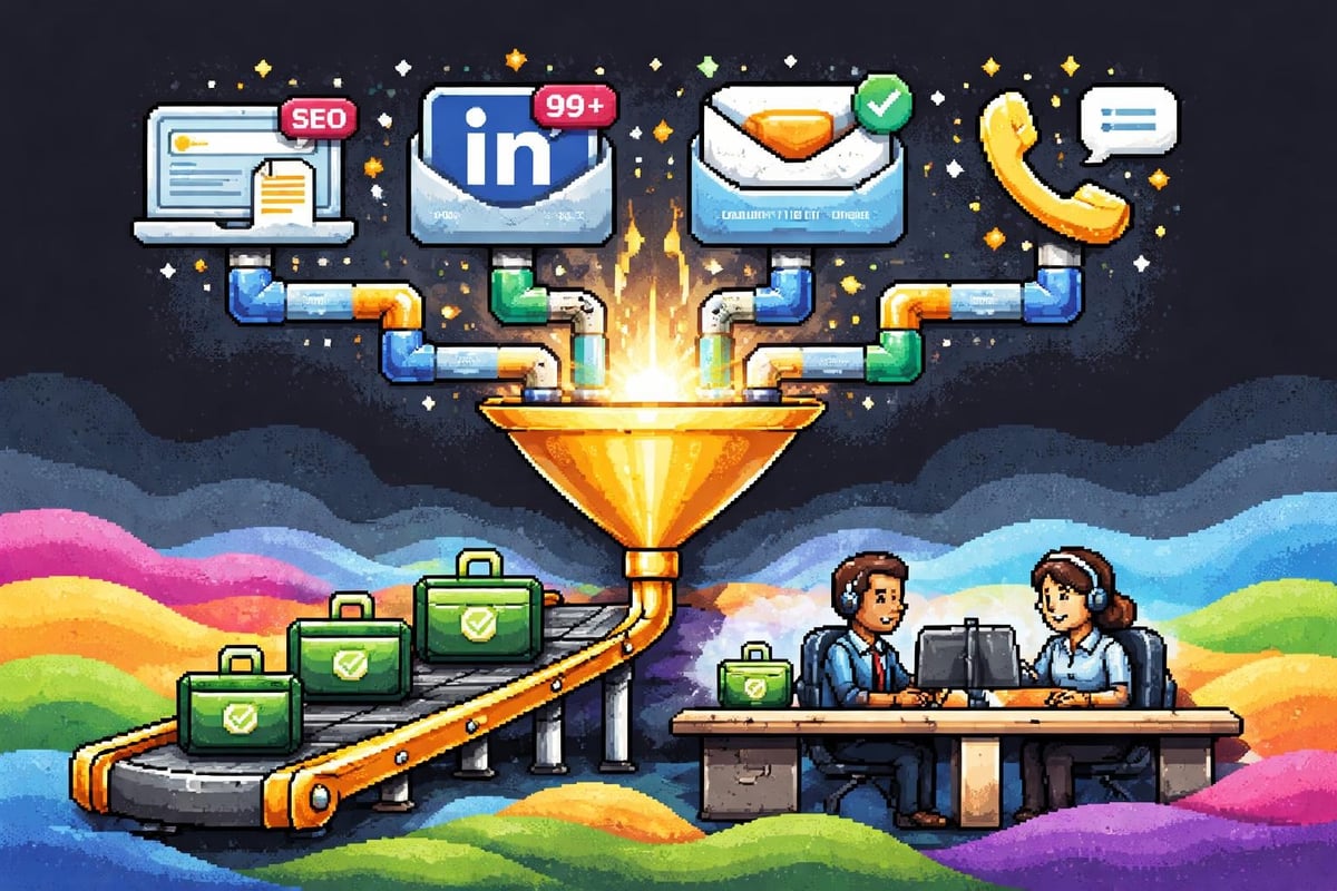 Multi-channel lead generation funnel