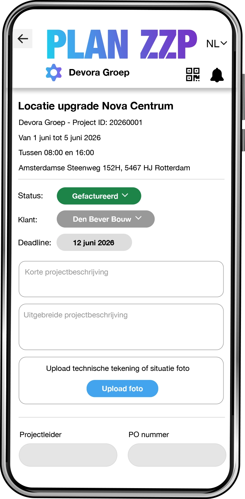 Planning kalender - PLAN ZZP app