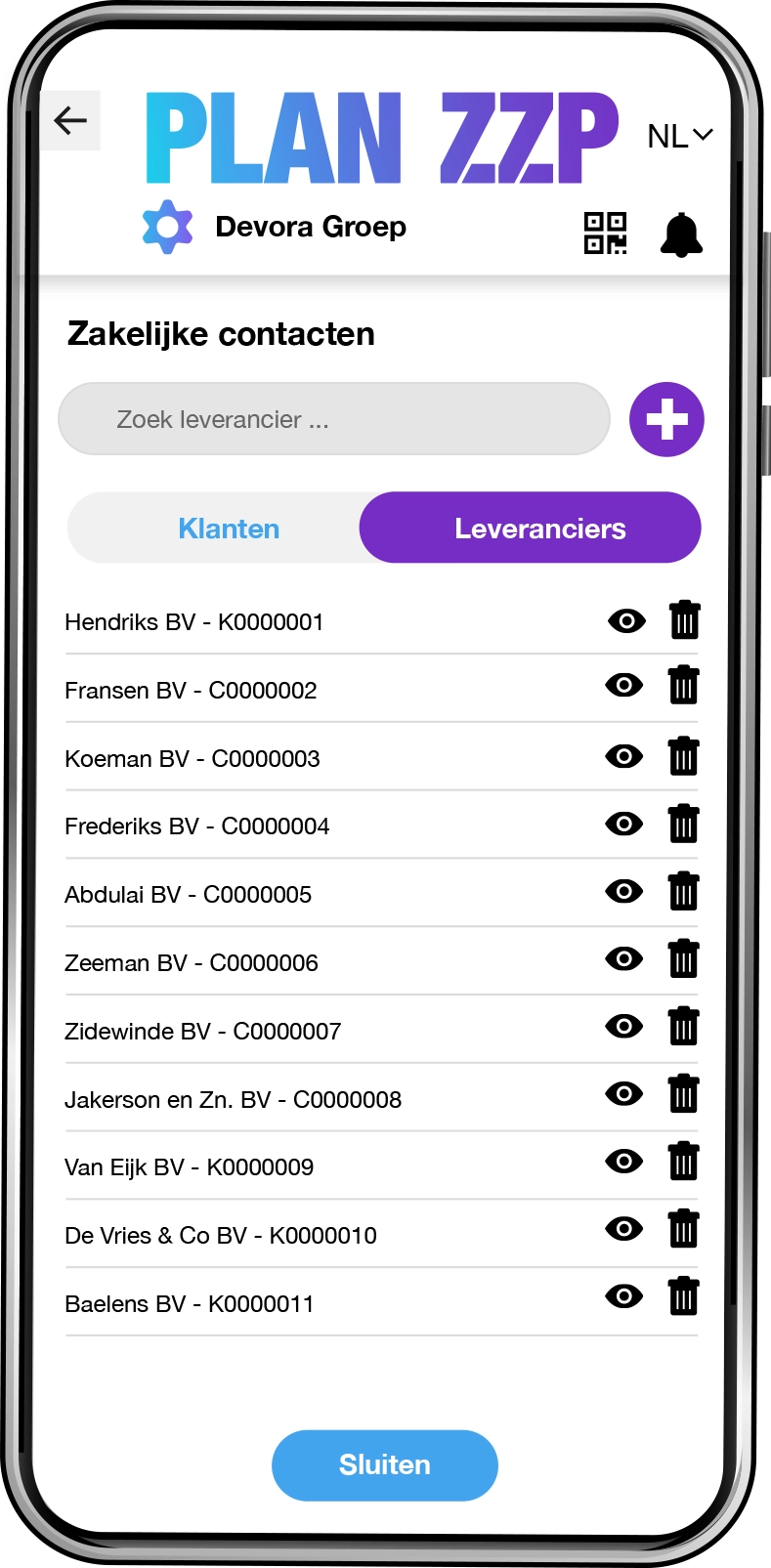Linken met ZZP'ers - PLAN ZZP app