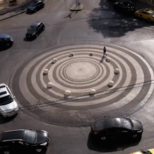 Real footage of the first circle in amman from above.