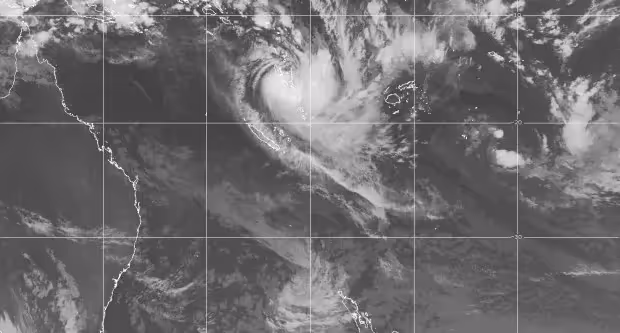Satellite image of Cyclone Cook.