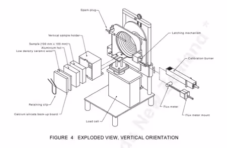 Exploded view, vertical orientation