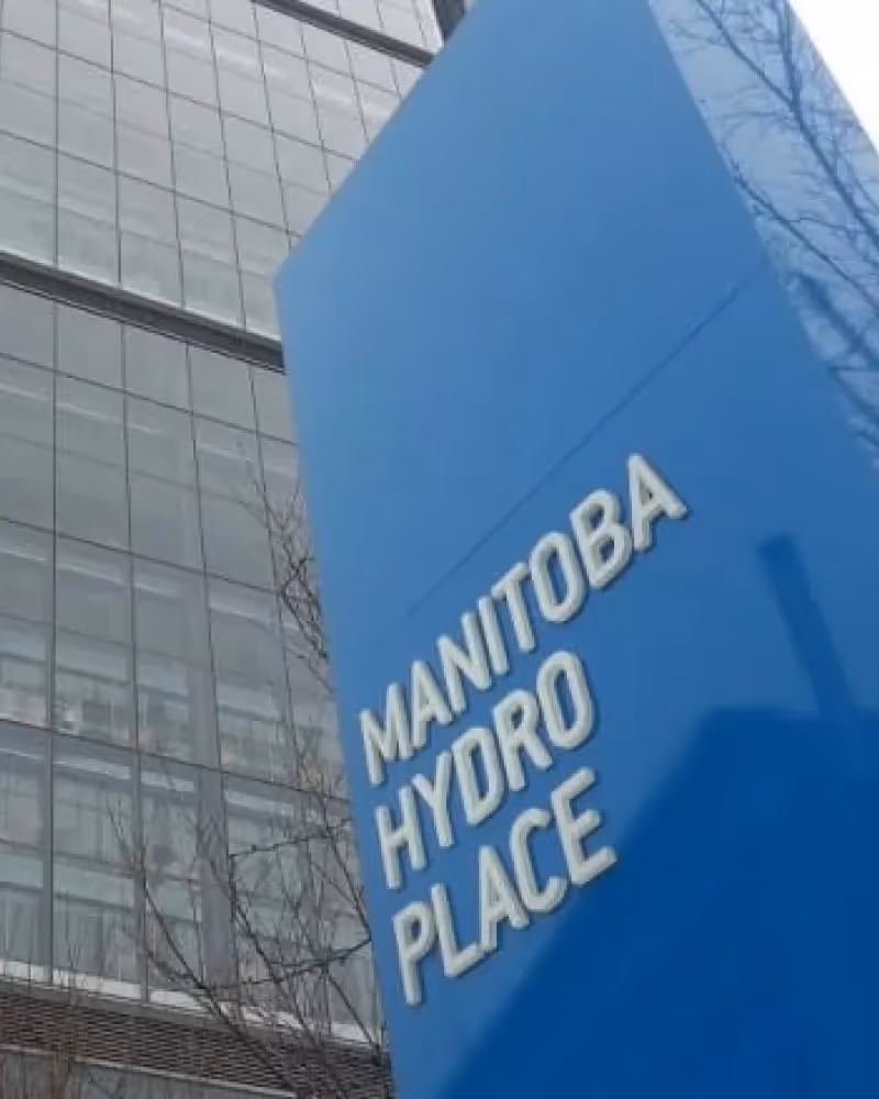 Exterior of Manitoba Hydro Place.