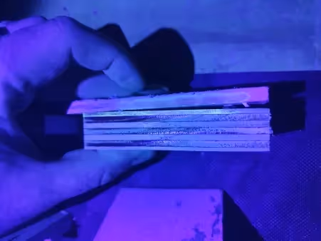 UV photo of plywood